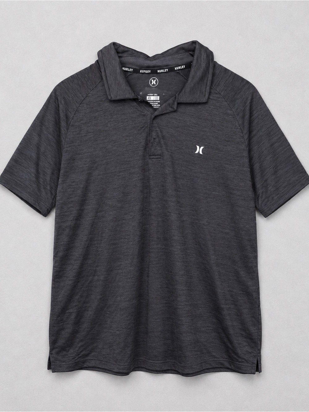 Hurley Heather Charcoal Grey Performance Polo Shirt Mens XL